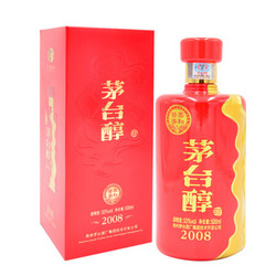 MOUTAI 茅台 醇 2008 53%vol 柔和酱香型白酒 500ml 单瓶装