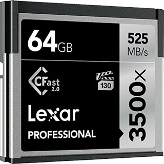 Lexar 雷克沙 CFast 3500X CF存储卡 64GB（525MB/s）