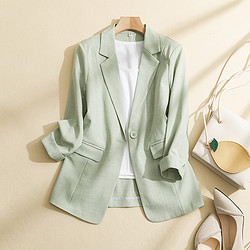 La Chapelle 拉夏贝尔 旗下夏季新款韩版薄款休闲小西装女式时尚纯色外套上衣