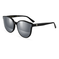 Helen Keller 海伦凯勒 女士太阳镜 H8710N21R 黑框银片 64mm