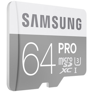 SAMSUNG 三星 专业版 Micro-SD存储卡 64GB（UHS-I、U3）