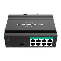 OAMLink OAM-6000-45-1GX8GT-SC20A 1光口+8电口单模单纤光纤收发器
