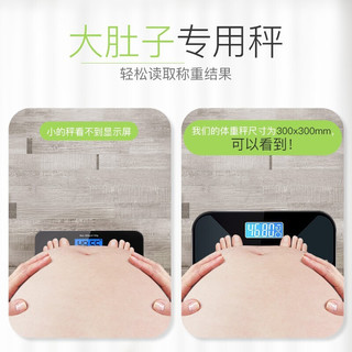 Meilen电子称家用体重秤成人称重精准人体秤健康减肥称计重测体重计无线公斤称充电式电子秤高精度克称 店长推荐：宝蓝色 加大加厚升级精准器