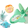 洋洋鸭 MVN3558 婴儿洗澡水温计 清新绿+小海豚+水勺+浴帽
