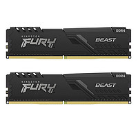 Kingston 金士顿 Fury系列 DDR4 2400MHz 台式机内存 马甲条 黑色 8GB