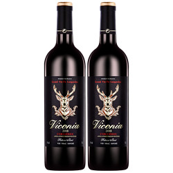 维科尼娅 守护神法国进口干红葡萄酒 750ml*2瓶 带酒具