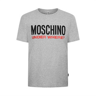 MOSCHINO 莫斯奇诺 男士圆领短袖T恤 A1915 8103 0489 灰色 M