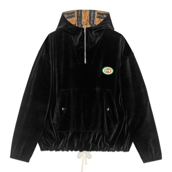 gucci 古驰 男士连帽卫衣 572733 xja40 1082 黑色 xs