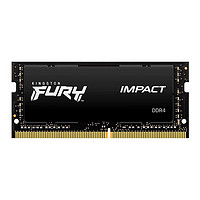 Kingston 金士顿 FURY 32GB(16G×2)套装 DDR4 3200 笔记本内存条 Impact风暴系列 骇客神条