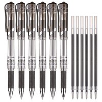 M&G 晨光 GP1111 拔帽中性笔 黑色 0.7mm 6支装+6支笔芯