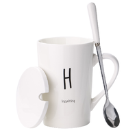 常珑 马克杯 白色款 420ml 字母H
