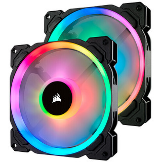 USCORSAIR 美商海盗船 LL140 RGB 140mm 机箱散热风扇 两个装+控制器