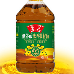 luhua 魯花 香飄萬家低芥酸濃香菜籽油菜油5L食用油調味烹飪健康桶裝