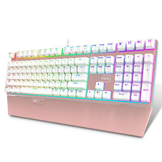 RAPOO 雷柏 V720 108键 有线机械键盘 玫瑰金 雷柏黑轴 RGB