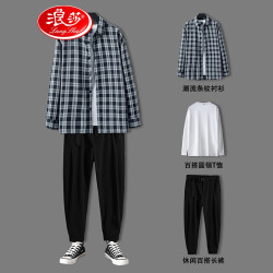 Langsha 浪莎 T恤男士休闲套装