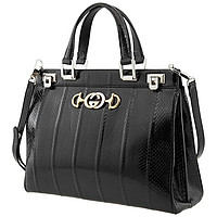 Gucci Zumi Snakeskin Medium Top Handle Bag