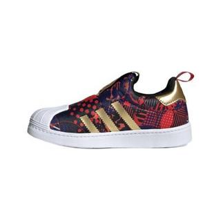 adidas ORIGINALS Superstar 360系列 SUPERSTAR 360 C 男童休闲运动鞋 GZ7346 白/深蓝/橙色/金/黑 28.5码