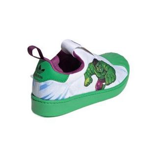 adidas ORIGINALS SUPERSTAR 360 男童休闲运动鞋 FY2508 白/绿/紫/蓝 31.5码