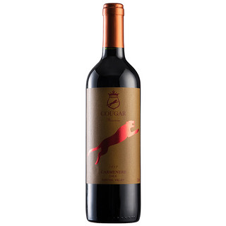 PLUS会员：COUGAR 美洲狮 卡门佳美娜干红葡萄酒 12.5度 750ml
