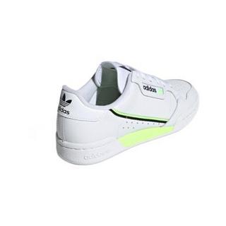 adidas ORIGINALS CONTINENTAL 80 J 男童休闲运动鞋 EG6820 白/荧光绿 37码