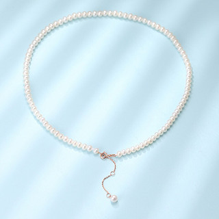 ZOCAI 佐卡伊 C00333 时尚18K玫瑰金珍珠项链