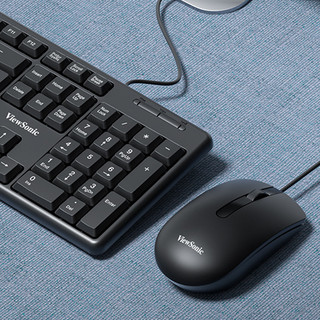 ViewSonic 优派 CU1500 有线键鼠套装 黑色