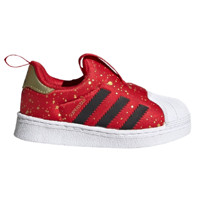 adidas ORIGINALS SUPERSTAR 360 I 儿童休闲运动鞋 FV3434 红/白/金/黑 25.5码