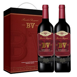璞立酒庄 BV波尔多混酿红葡萄酒 750ml*2双支礼盒