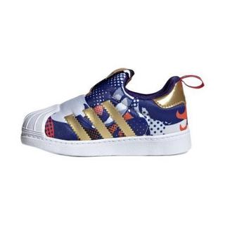 adidas ORIGINALS SUPERSTAR 360 I 女童休闲运动鞋 GZ7348 白/深蓝/橙色/金/黑 26.5码 新年款