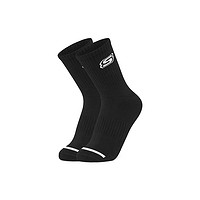 SKECHERS 斯凯奇 Skechers斯凯奇2021夏季新款男女同款黑白柔软舒适时尚潮流中筒袜