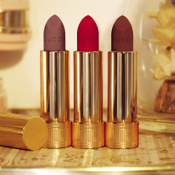 gucci古驰倾色绒雾唇膏金丝绒505枫叶焦糖红