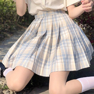 萝美酱 jk制服少女正品夏装套装全套短裙学生JK裙春秋温柔格裙百褶裙女装