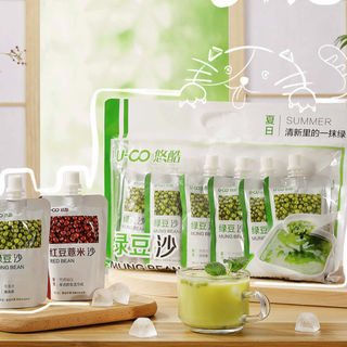 U－CO 悠酷 豆沙冰饮料组合装 90g*12袋（红豆沙+绿豆沙）