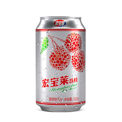 宏宝莱 荔枝味汽水 330ml*24罐