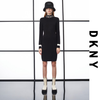 donnakaran唐纳卡兰女士针织连衣裙w1412jj100a001