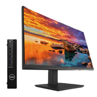 DELL 戴尔 OptiPlex 3080 MFF 十代酷睿版 23.8英寸 U2422H 商务台式机 黑色 (酷睿i5-10500T、核芯显卡、16GB、256GB SSD+1TB HDD、风冷)