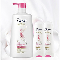 Dove 多芬 洗发水套装  洗发水700ml+护发素195ml*2