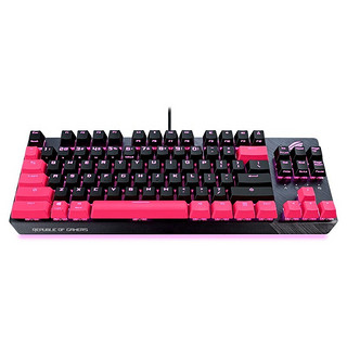ROG 玩家国度 游侠TKL朋克粉 机械键盘 有线键盘 游戏键盘 84键 cherry樱桃茶轴 RGB背光