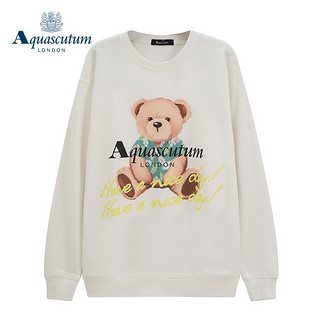 Aquascutum 雅格狮丹 秋冬情侣圆领小熊卫衣AC3FRSW03