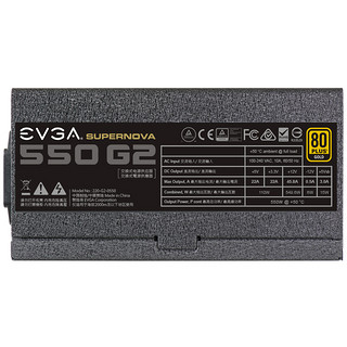 EVGA 550 G2 金牌（90%）全模组ATX电源 550w