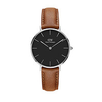 Daniel Wellington 丹尼尔惠灵顿 DW手表 女32mm时尚超薄女士石英表DW00100166腕表 欧美品牌