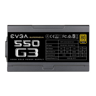 EVGA SuperNOVA 550 G3 金牌（90%）全模组ATX电源 550W