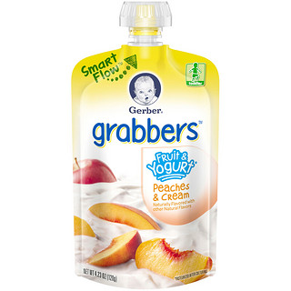 Gerber 嘉宝 有机酸奶果泥 美版 4段 蜜桃奶油味 99g