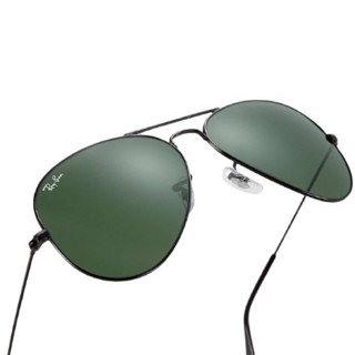 Ray-Ban 雷朋 Aviator飞行员系列 男女款太阳镜 RB3026 L2821 黑色镜框绿色镜片 62mm