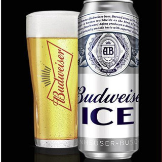 Budweiser 百威 冰啤酒 冰酿工艺 500ml*18听 整箱装