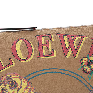 LOEWE 罗意威 Flat Pouch 男士牛皮手包 122.31.T97 2580 深棕色