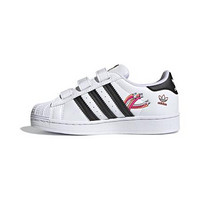 adidas ORIGINALS SUPERSTAR CF C 女童休闲运动鞋 FZ0615 白/黑/蓝/肉色 33.5码