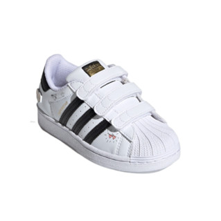 adidas ORIGINALS SUPERSTAR CF C 女童休闲运动鞋 FZ0615 白/黑/蓝/肉色 28码