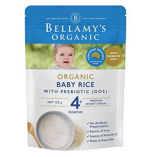 BELLAMY'S 贝拉米 有机米粉 澳版 1段 GOS益生元 125g*2袋