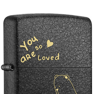 ZIPPO 之宝 经典系列 236 打火机 黑裂漆 熊抱抱